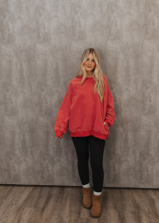 We Can’t Be Friends Crewneck - Apple Red