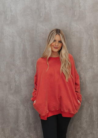 We Can’t Be Friends Crewneck - Apple Red