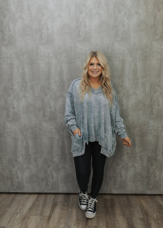 Kickback Top - Grey