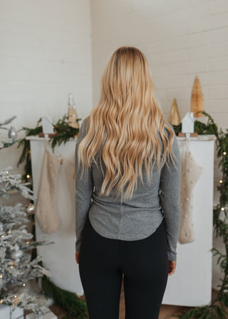 Soft Ribbed Top - Grey