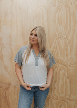 Baseball Tee - Grey