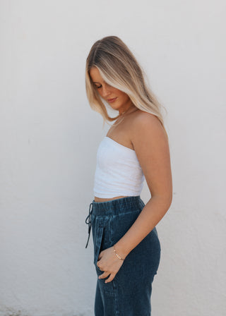 Fleur Tube Top - White