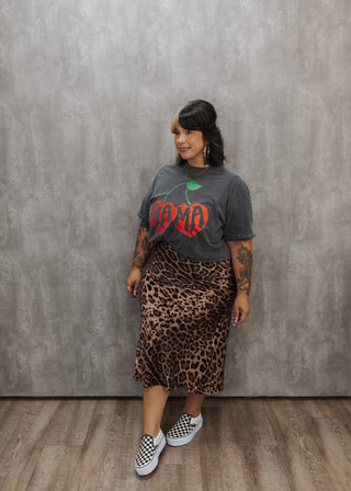 Rizzo Leopard Midi Skirt