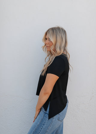 Talia Top - Black (Rooted)