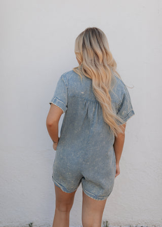 Macy Romper - Blue Grey