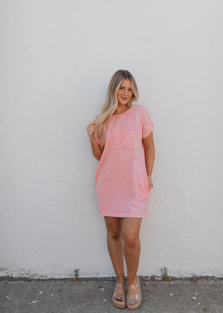 Hunter T-Shirt Dress - Bright Pink
