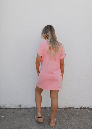 Hunter T-Shirt Dress - Bright Pink