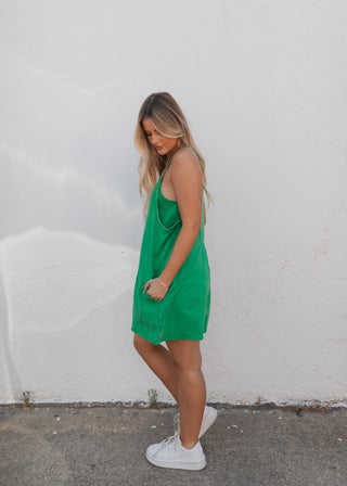 Landry Romper Dress - Green