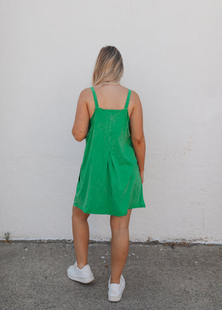Landry Romper Dress - Green