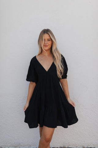 Renny Dress - Black (Rooted)