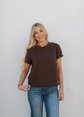 Mali Short Sleeve Tee- Brown