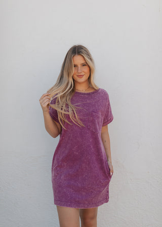 Hunter T-Shirt Dress - Light Plum