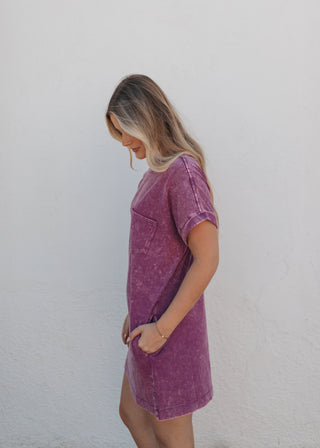 Hunter T-Shirt Dress - Light Plum