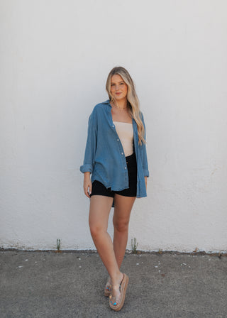 Blue Skies Denim Button Up