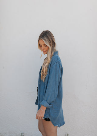 Blue Skies Denim Button Up