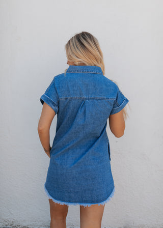 Casen Dress-Med Denim