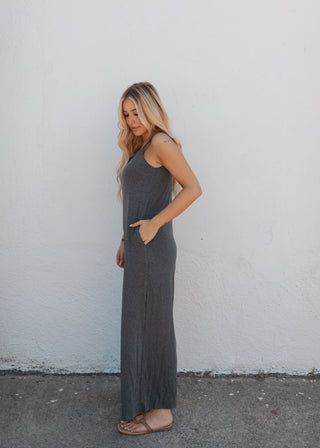 Bobbie Criss Cross Jumper - Charcoal