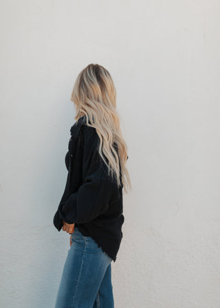 Kali Button Up Top - Black