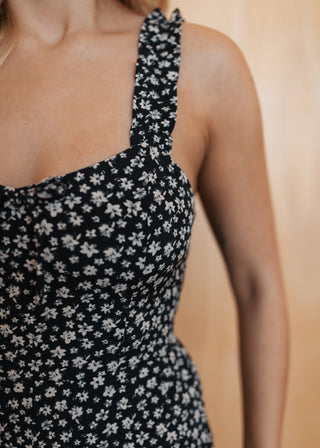 Charlie Floral Jumper - Black