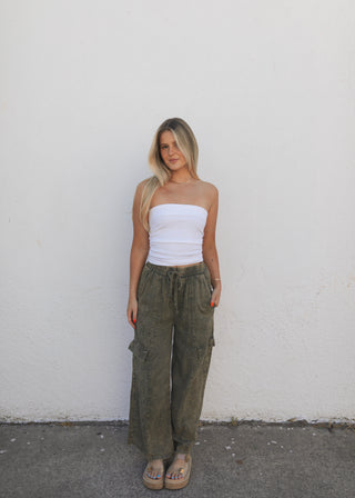 Hayden Strapless Top-White