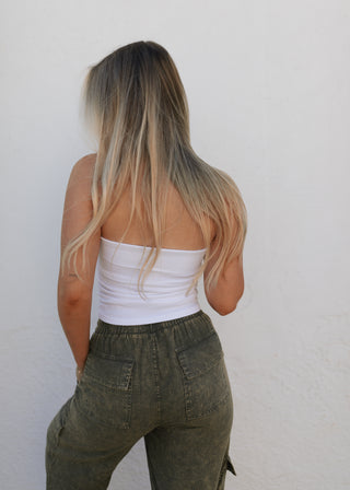 Hayden Strapless Top-White