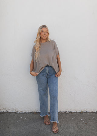 Collins Sweater Top - Mocha