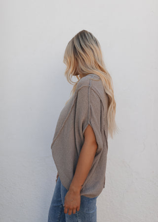 Collins Sweater Top - Mocha