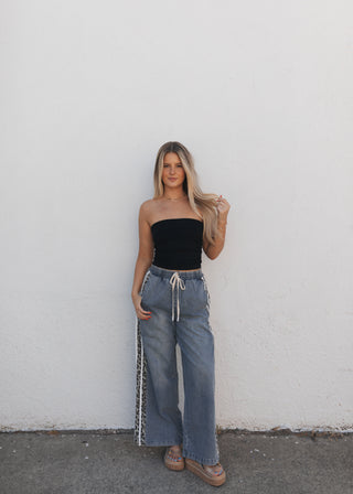 Hayden Strapless Top - Black