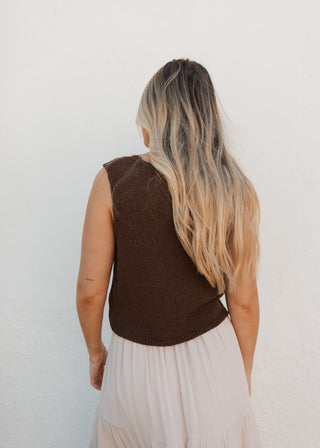 Jade Sweater Vest - Brown