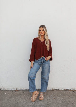 Camrin Knit Top - Rust