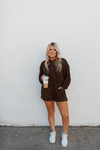 Cozy Leopard Set - Brown