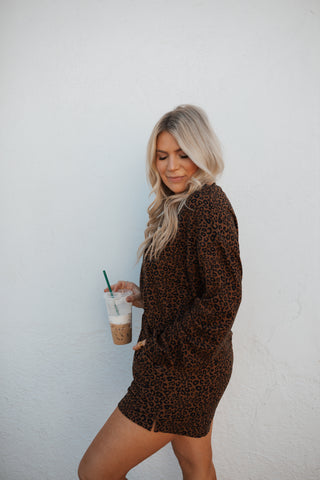 Cozy Leopard Set - Brown