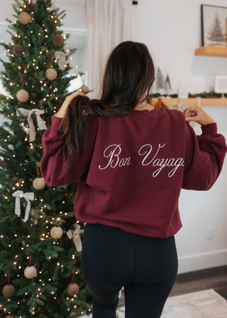 Dianna Pullover- Maroon/white