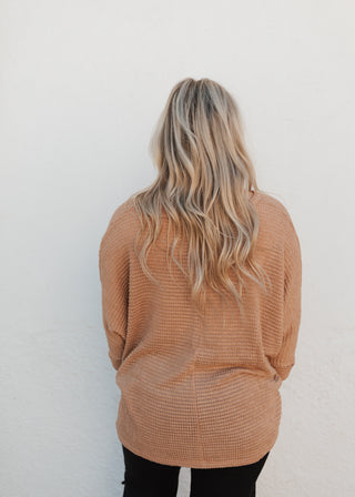 Jackie V Neck Top - Tan