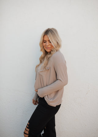 Riley Long Sleeve - Light Mocha