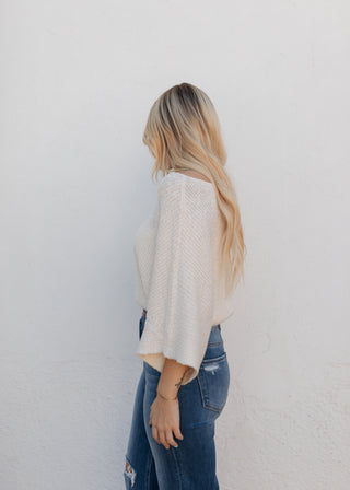 Kate Sweater Top - Cream