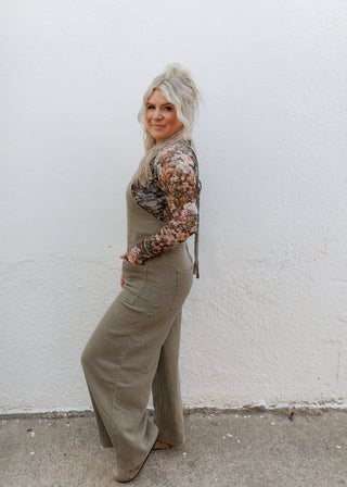 Zoe Jumpsuit - Olive Green