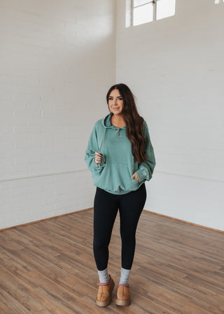 Junie Hoodie - Aqua