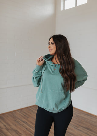 Junie Hoodie - Aqua