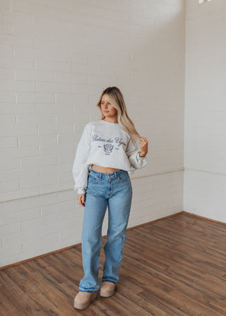 Dianna Pullover- Grey/Navy