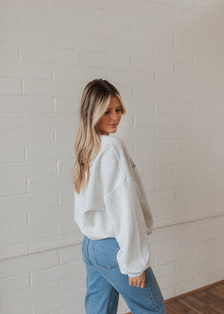 Dianna Pullover- Grey/Navy