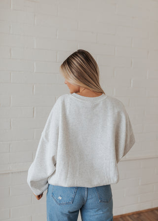 Dianna Pullover- Grey/Navy