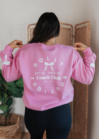 Dolly Retail Therapy Crewneck- Pink