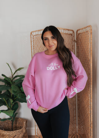 Dolly Retail Therapy Crewneck- Pink
