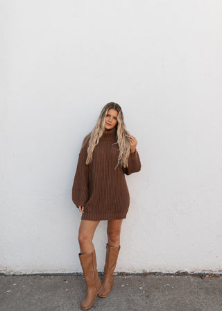 Preston Sweater Dress - Cocoa