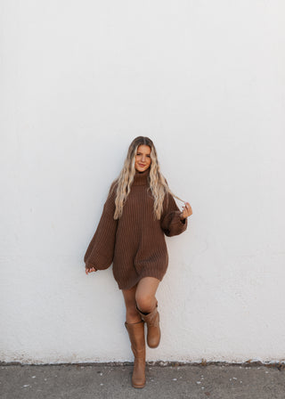 Preston Sweater Dress - Cocoa