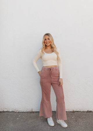 Lounge Around Pants - Mauve