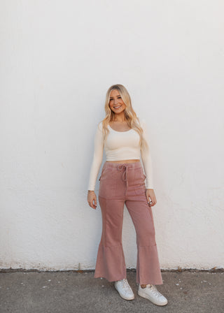 Lounge Around Pants - Mauve
