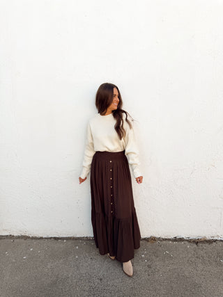 Amber Maxi Skirt - Chocolate