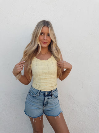 Brynn Floral Tank - Yellow
